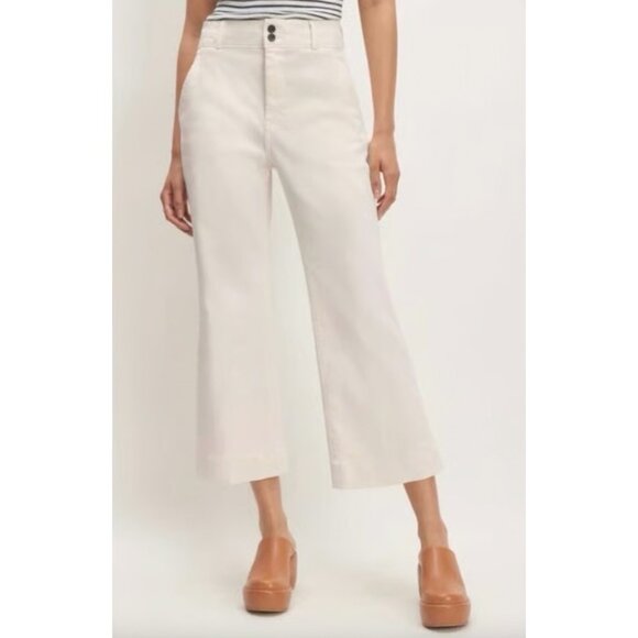 NWT Everlane The Organic Kick Flare Pant Womens 0 Bone - Picture 1 of 12